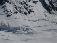 Potential avalanche on Mt Sefton